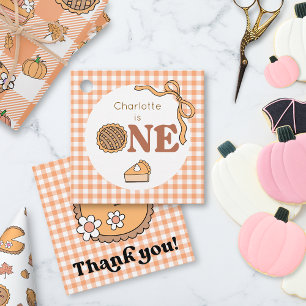 Cutie Pie Pumpkin 1st Birthday Thank You Favour Tags