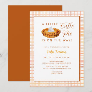 Cutie Pie Pumpkin Baby Shower Invite
