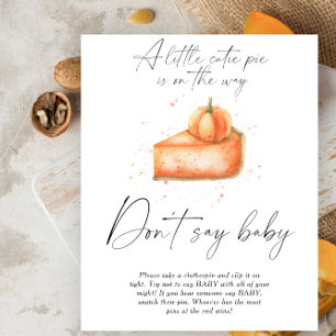 Cutie pie pumpkin - Don't say baby Poster