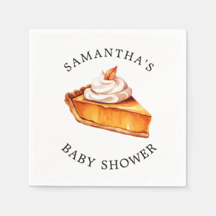 Cutie Pie Pumpkin Fall Baby Shower Napkin