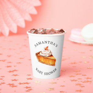 Cutie Pie Pumpkin Fall Baby Shower  Paper Cups