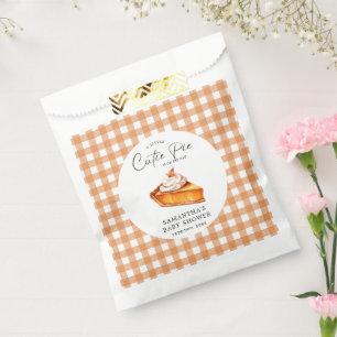 Cutie Pie Pumpkin Fall Gingham Baby Shower Favour Bags