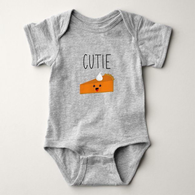 Cutie Pie Pumpkin Pie Baby Bodysuit (Front)