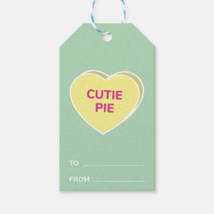 Cutie Pie Sweet Conversation Heart Valentines Day Gift Tags