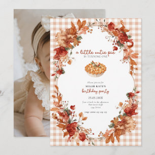 Cutie Pie Sweet One First Birthday Invitation