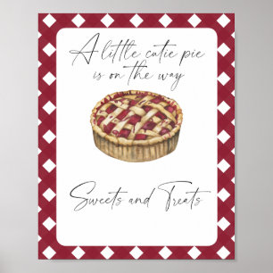 Cutie pie - sweets and treats baby shower poster