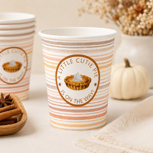 Cutie Pie Thanksgiving Baby Shower Paper Cups
