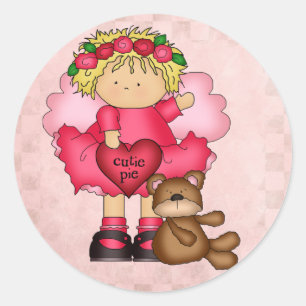 Cutie Pie Valentine Stickers