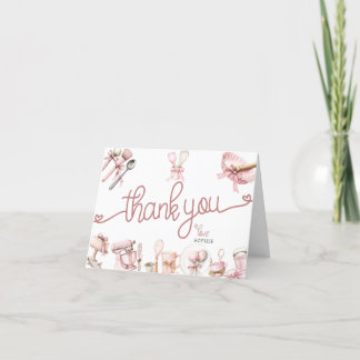 Cutie Pie | Watercolor Pink Thank You Cards