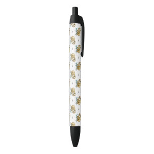 Cutie Pie Watercolor Sloth Pattern Black Ink Pen