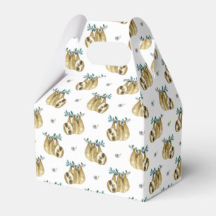 Cutie Pie Watercolor Sloth Pattern Favour Box