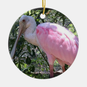 CUTIE PINK FLAMINGO CHRISTMAS ORNAMENT