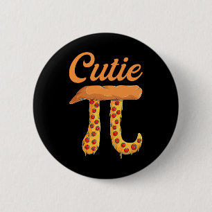 Cutie Pizza Pi Day Vintage Retro Math Lover 6 Cm Round Badge
