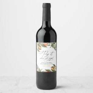 Cutie Pop it when She Pops Baby Shower Gift Tags Wine Label