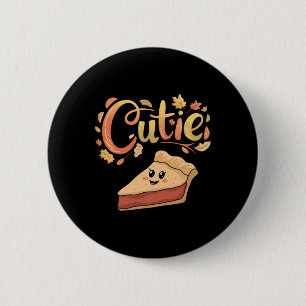 Cutie Pumpkin Pie Pi Day Turkey Fall Thanksgiving  6 Cm Round Badge