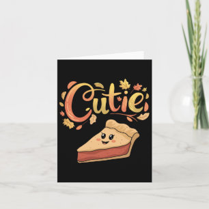 Cutie Pumpkin Pie Pi Day Turkey Fall Thanksgiving Card