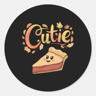 Cutie Pumpkin Pie Pi Day Turkey Fall Thanksgiving Classic Round Sticker