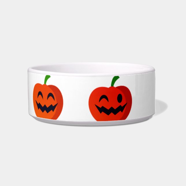 Cutie Pumpkins Ceramic Pet Bowl (Right)