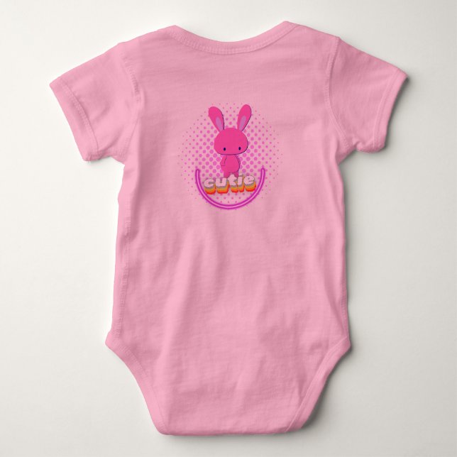 Cutie rabbit baby bodysuit (Back)