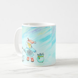Cutie the Guinea Pig Giving Christmas Gifts Coffee Mug