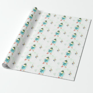 Cutie the Guinea Pig Snow Angel Painting Wrapping Wrapping Paper