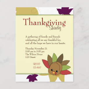 Cutie Turkey Invitation