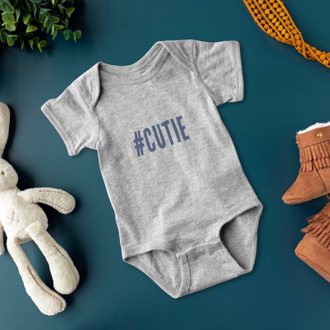 Cutie Wordart Baby Bodysuit (cutie baby bodysuit)