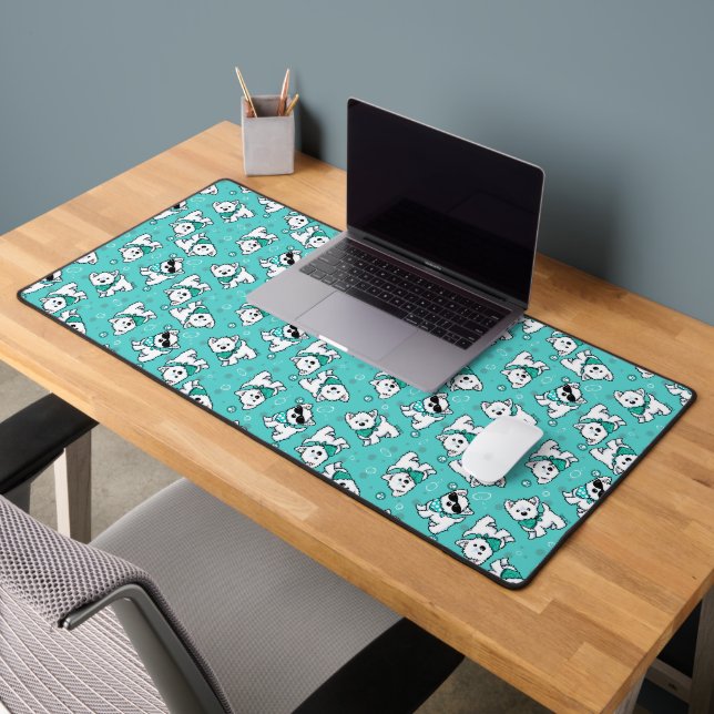 Cutieface Westies KiniArt Desk Mat (Office 2)