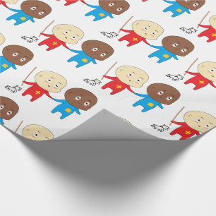 Cutieful Kids Art Babies St. Nicholas Sinterklaas Wrapping Paper