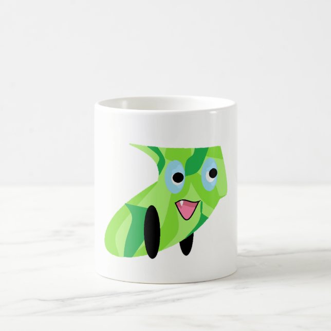 Cutieful Kids Art Design Cute Green Puppy Coffee Mug (Center)