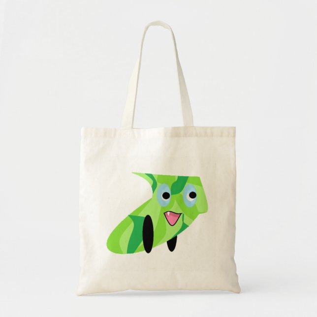 Cutieful Kids Art Design Cute Green Puppy Tote Bag (Front)