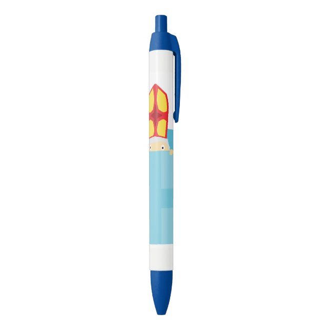 Cutieful Kids Art Funny St. Nicholas Sinterklaas Blue Ink Pen (Bottom (Vertical))