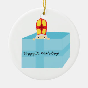 Cutieful Kids Art Funny St. Nicholas Sinterklaas Ceramic Tree Decoration