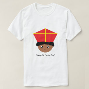 Cutieful Kids Art St. Nicholas Mitre Zwarte Piet T-Shirt