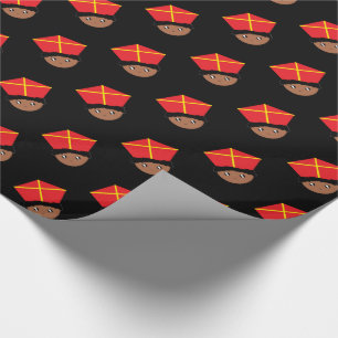 Cutieful Kids Art St. Nicholas Mitre Zwarte Piet Wrapping Paper