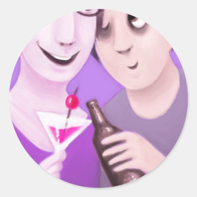 Cuties In Love: Frosting (circle) Classic Round Sticker (Front)