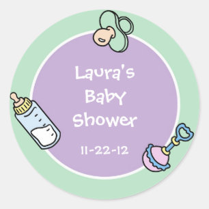 Cutietoots Baby Shower Party Favour Sticker