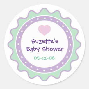 Cutietoots Baby Shower Party Favour Sticker