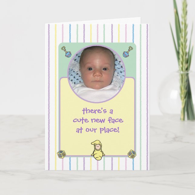 Cutietoots Birth Announcment (Boy or Girl) Announcement (Front)