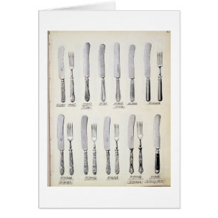 Cutlery designs, from a trade catalogue of domesti