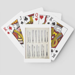 Cutlery designs, from a trade catalogue of domesti playing cards