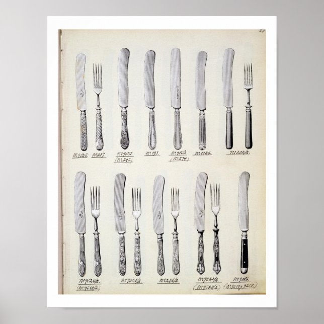 Cutlery designs, from a trade catalogue of domesti poster (Front)