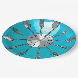 Cutlery O'clock Paper Plate