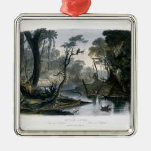 Cutoff River, Branch of the Wabash, plate 8 from V Metal Tree Decoration