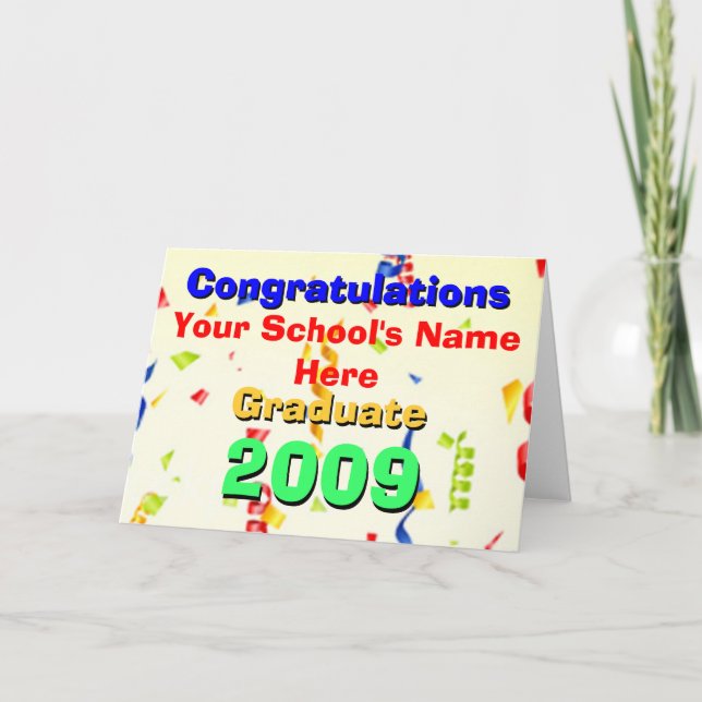 Cutom 2009 Graduation Celebration Card (Front)