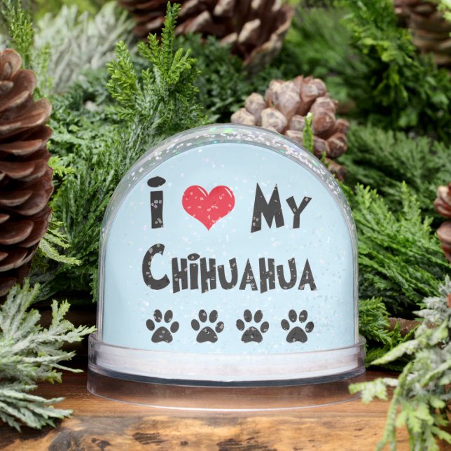 Cutomized Chihuahua  Snowglobe (Winter)