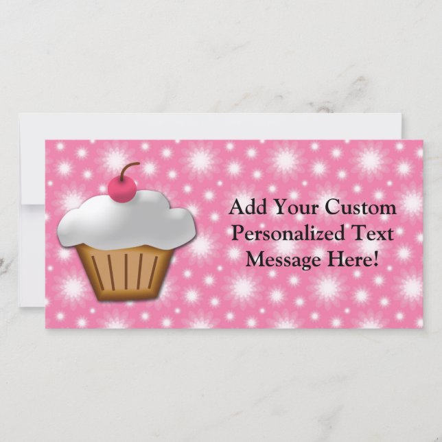 Cutout Cupcake with Pink Cherry on Top (Front)