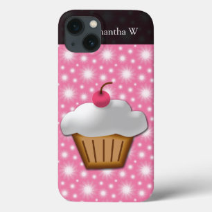 Cutout Cupcake with Pink Cherry on Top iPhone 13 Case