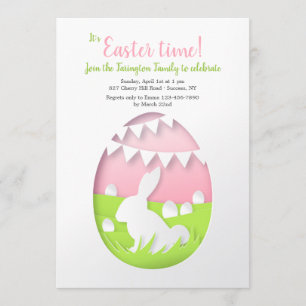 Cutout Easter Egg Invitation