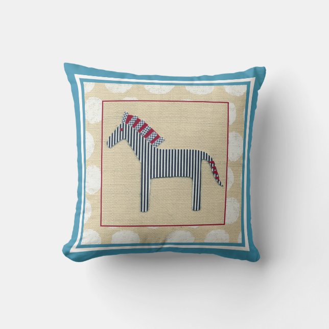 Cutout Zebra on Cream Background Cushion (Front)